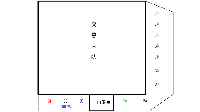 白蚁监控装置在临街楼房处的安装示意图